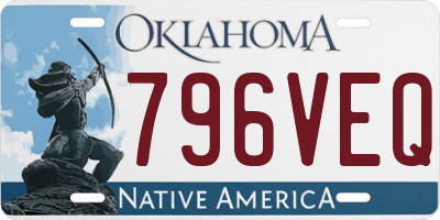 OK license plate 796VEQ