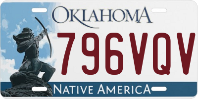 OK license plate 796VQV