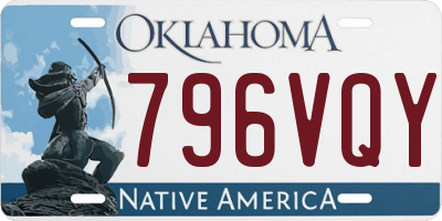 OK license plate 796VQY