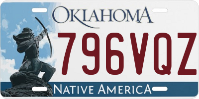 OK license plate 796VQZ