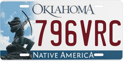 OK license plate 796VRC