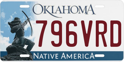 OK license plate 796VRD