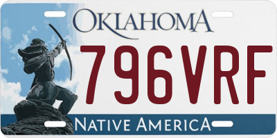 OK license plate 796VRF