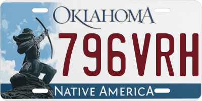 OK license plate 796VRH