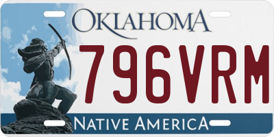 OK license plate 796VRM