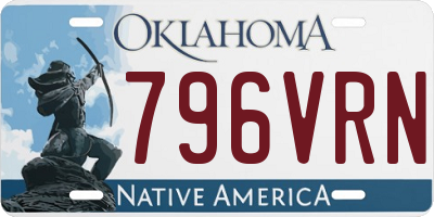 OK license plate 796VRN