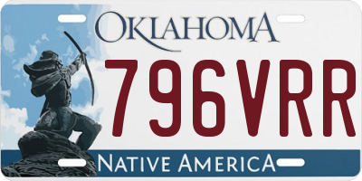 OK license plate 796VRR