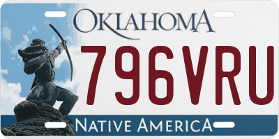 OK license plate 796VRU