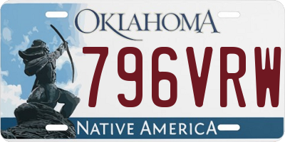 OK license plate 796VRW