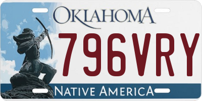 OK license plate 796VRY