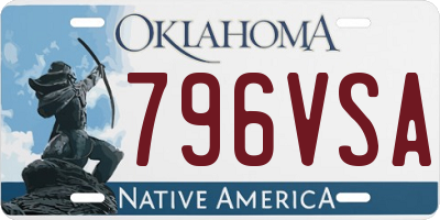 OK license plate 796VSA