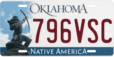 OK license plate 796VSC