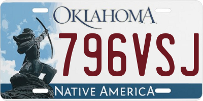 OK license plate 796VSJ