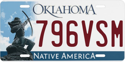 OK license plate 796VSM