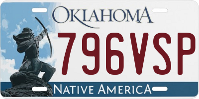 OK license plate 796VSP