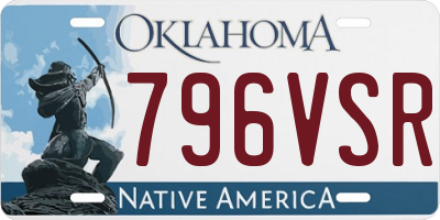 OK license plate 796VSR