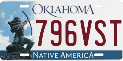 OK license plate 796VST
