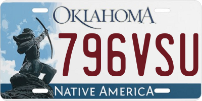 OK license plate 796VSU