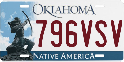 OK license plate 796VSV