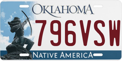 OK license plate 796VSW