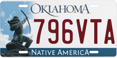 OK license plate 796VTA