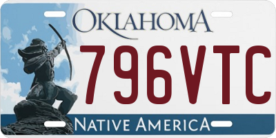 OK license plate 796VTC