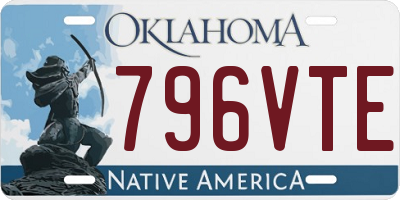 OK license plate 796VTE