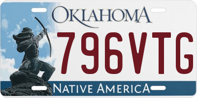 OK license plate 796VTG
