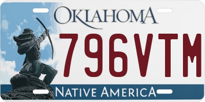 OK license plate 796VTM