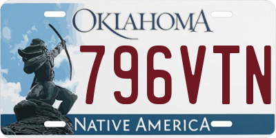 OK license plate 796VTN