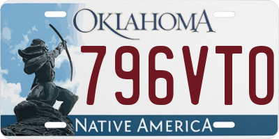 OK license plate 796VTO