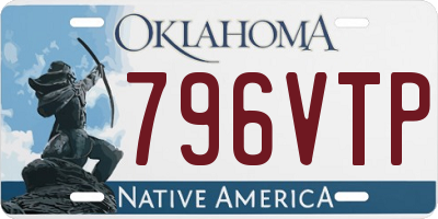 OK license plate 796VTP