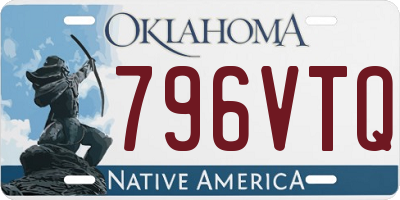 OK license plate 796VTQ