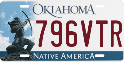 OK license plate 796VTR