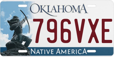 OK license plate 796VXE