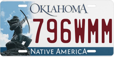 OK license plate 796WMM
