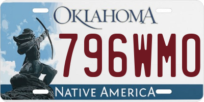OK license plate 796WMO