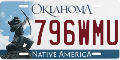 OK license plate 796WMU