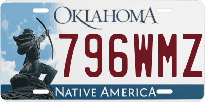 OK license plate 796WMZ