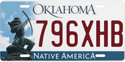 OK license plate 796XHB