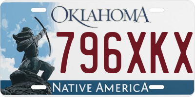 OK license plate 796XKX