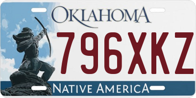 OK license plate 796XKZ