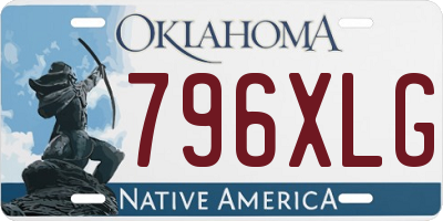 OK license plate 796XLG