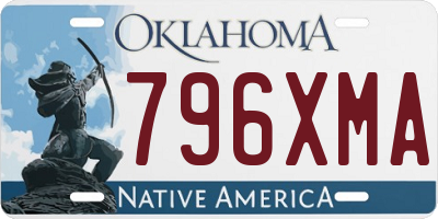 OK license plate 796XMA