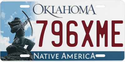 OK license plate 796XME