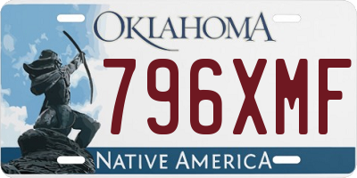 OK license plate 796XMF