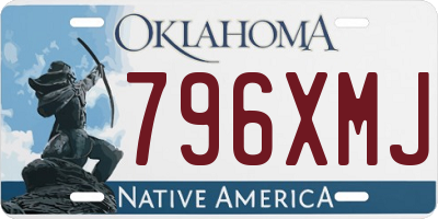 OK license plate 796XMJ