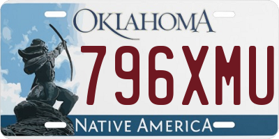 OK license plate 796XMU