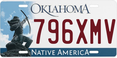 OK license plate 796XMV