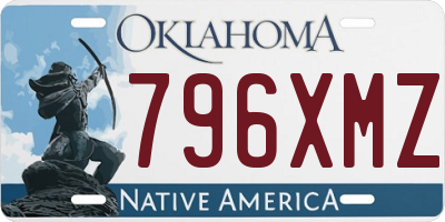 OK license plate 796XMZ